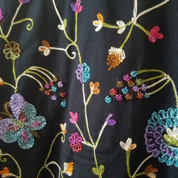 The Quacker Factory Black Beaded Butterfly Jacket - Picture 4 of 5